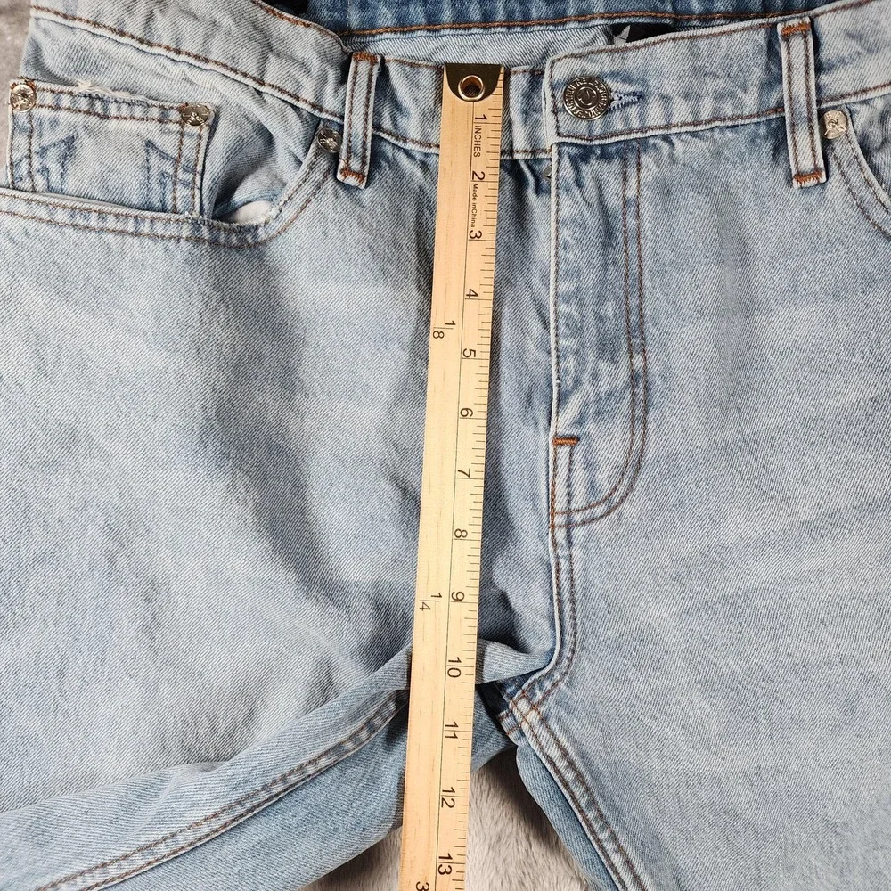 True Religion‎ Jeans Mens 38x32 Ricky Relaxed Straight Light Wash Blue Denim